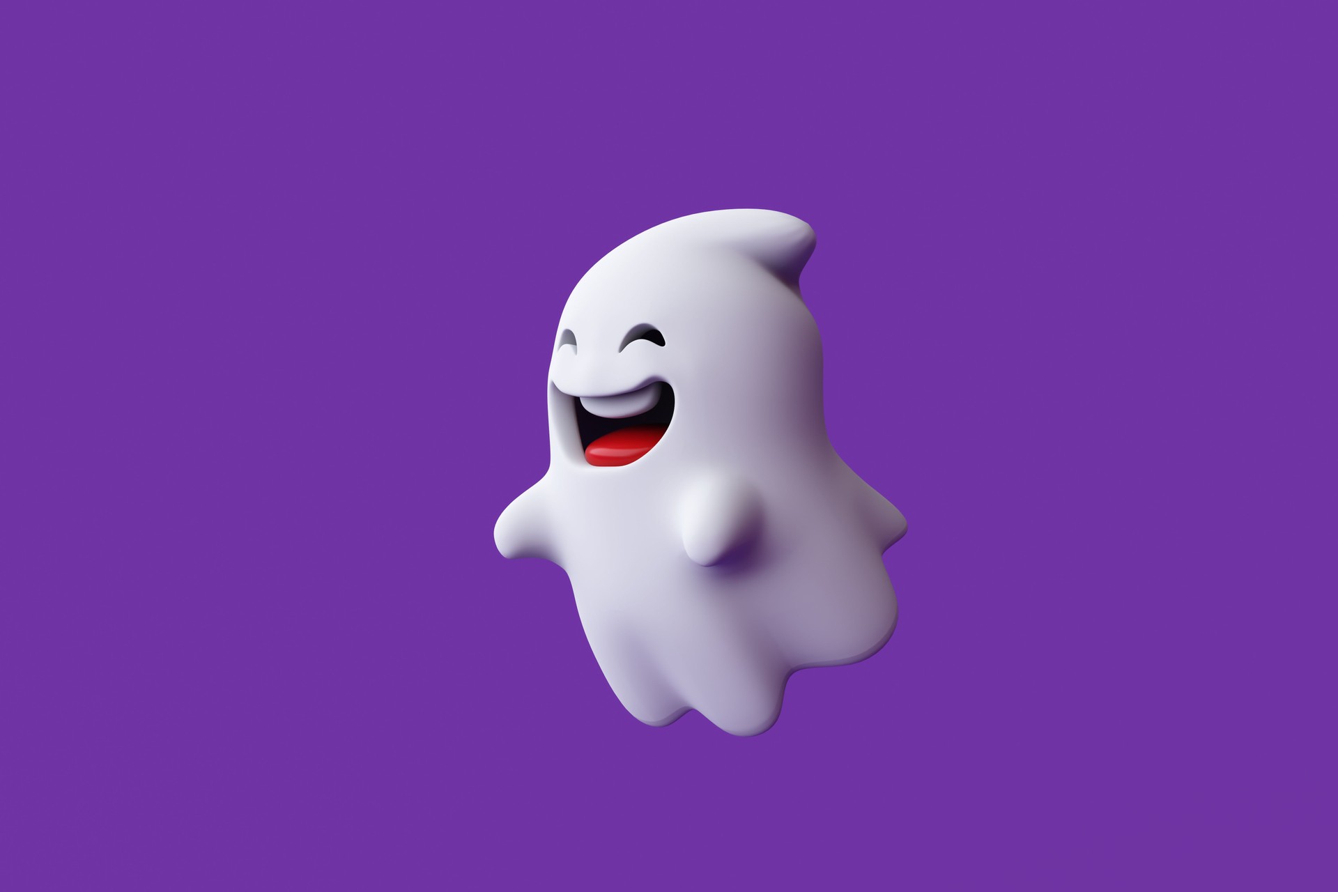 3d Rendering of Cute Ghost, Halloween Ghost, Halloween holiday concept.